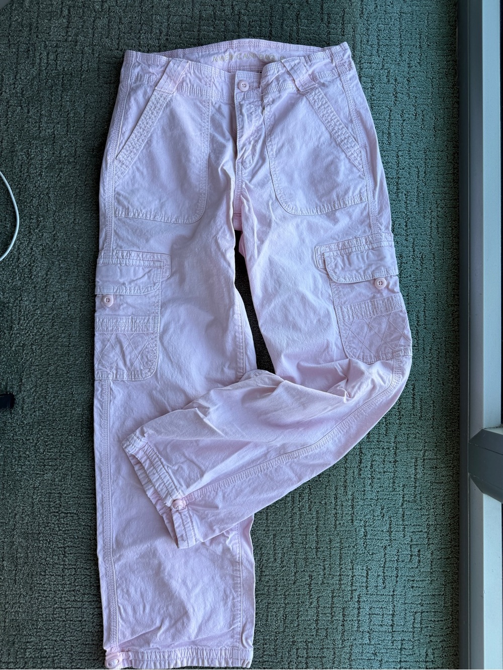 American Eagle pink cargo pants